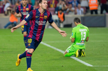 Lionel Messi em ação contra o Granada em 2014